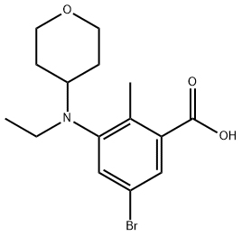 5-溴-3-(乙基(四氢-2H-吡喃-4-基)氨基)-2-甲基苯甲酸