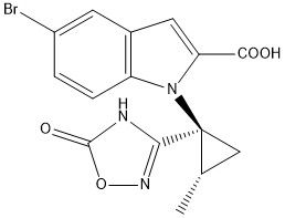 5-溴-1-(1S,2S)-2-甲基-1-[5-氧代-4,5-二氢-1,2,4-噁二唑-3-基)环丙基]-1H-吲哚-2-甲酸